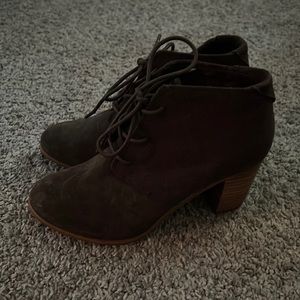 Brown ankle booties